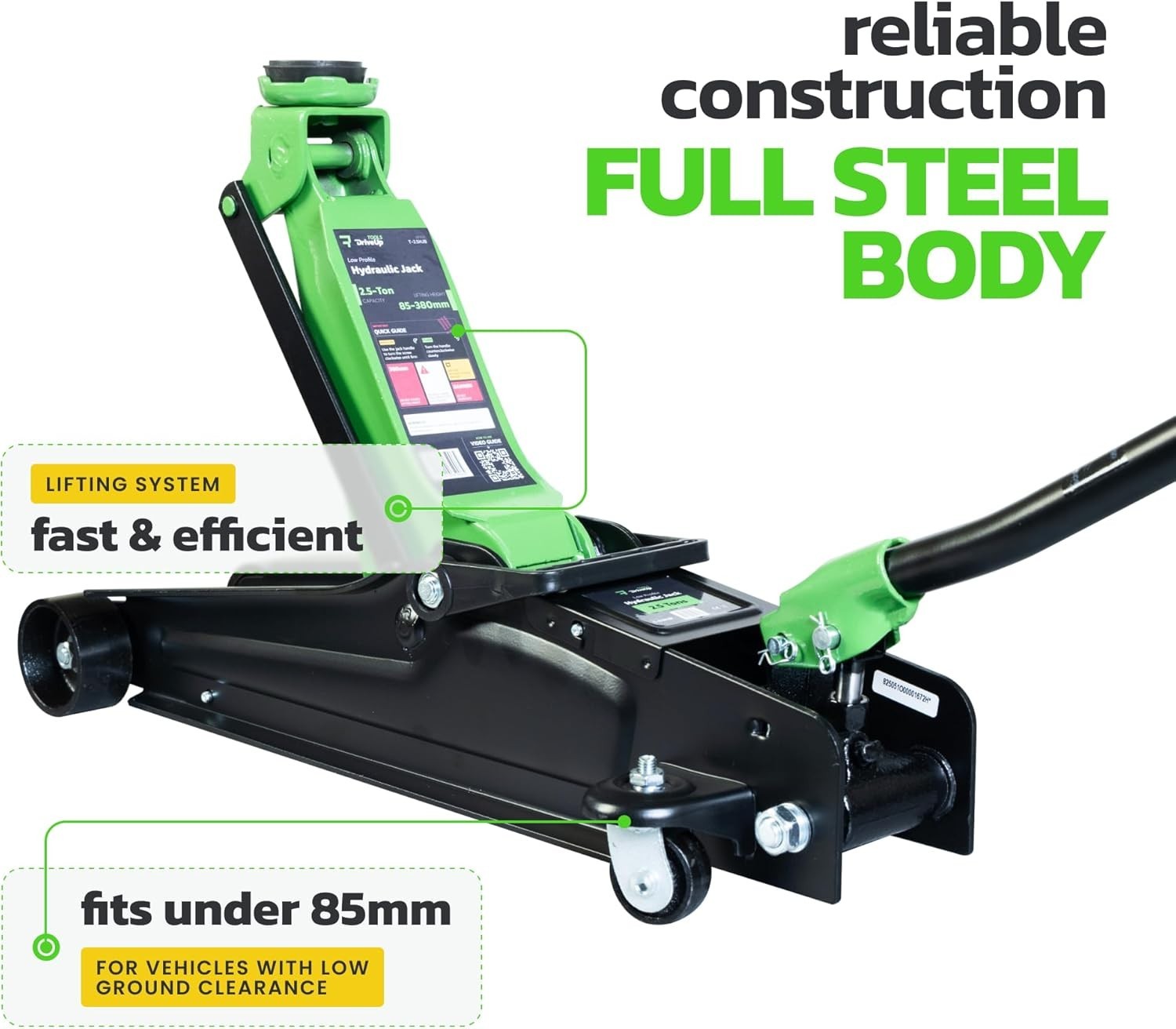 2.5 Ton Low Profile Hydraulic Trolley Jack 5500lbs Car SUV Lift Heavy Duty Steel