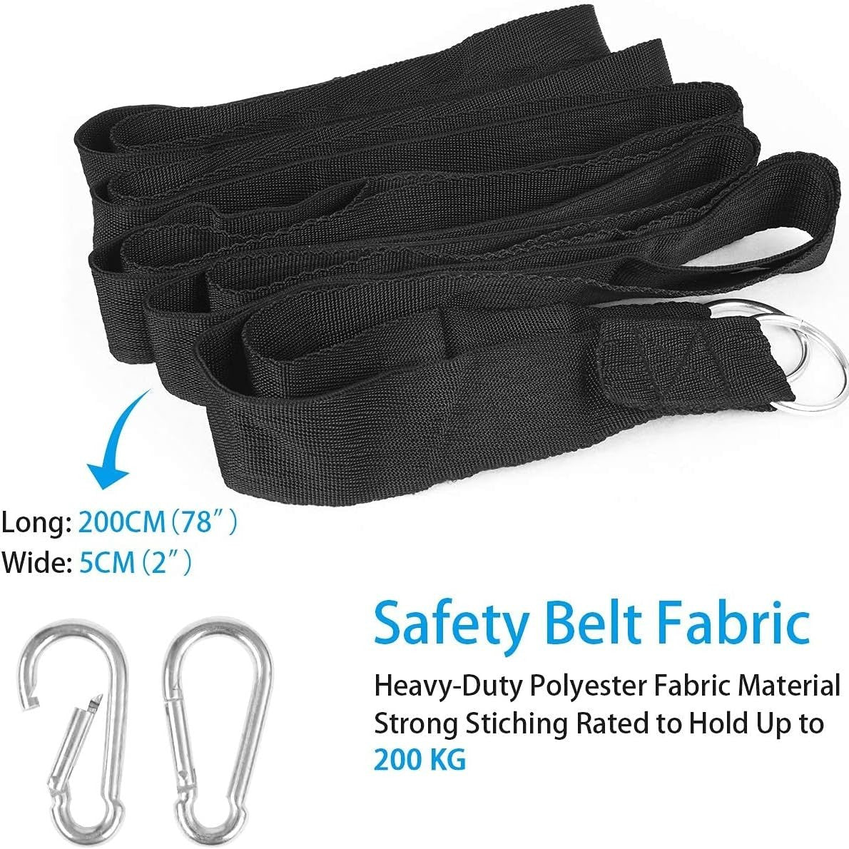 Portable Outdoor Cotton Camping Hammock, 210x150cm, 300kg Load, Easy Setup