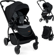 Foldable Baby Pushchair Reversible Seat Recline Adjustable Canopy 0-36M