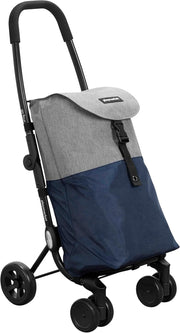 Folding 4-to-2 Wheel Shopping Trolley 43L Lightweight Aluminium Cart