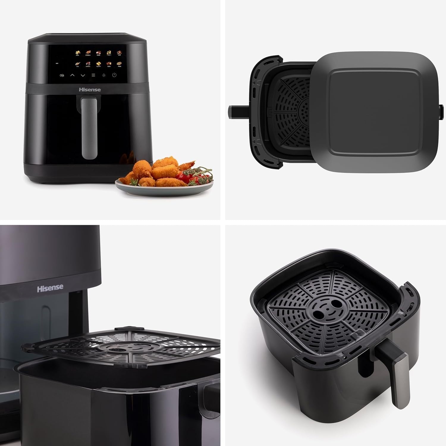 Large Air Fryer 6.3L | 10-in-1 Touch Display Fast Double Heat Healthy Cooker