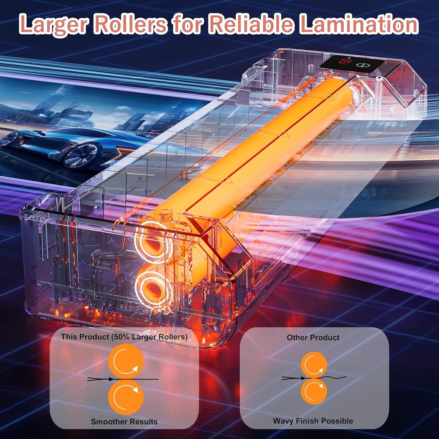 A3 Thermal Laminator 40s Warm Up 75–250 Mic Touch Panel Jam Free