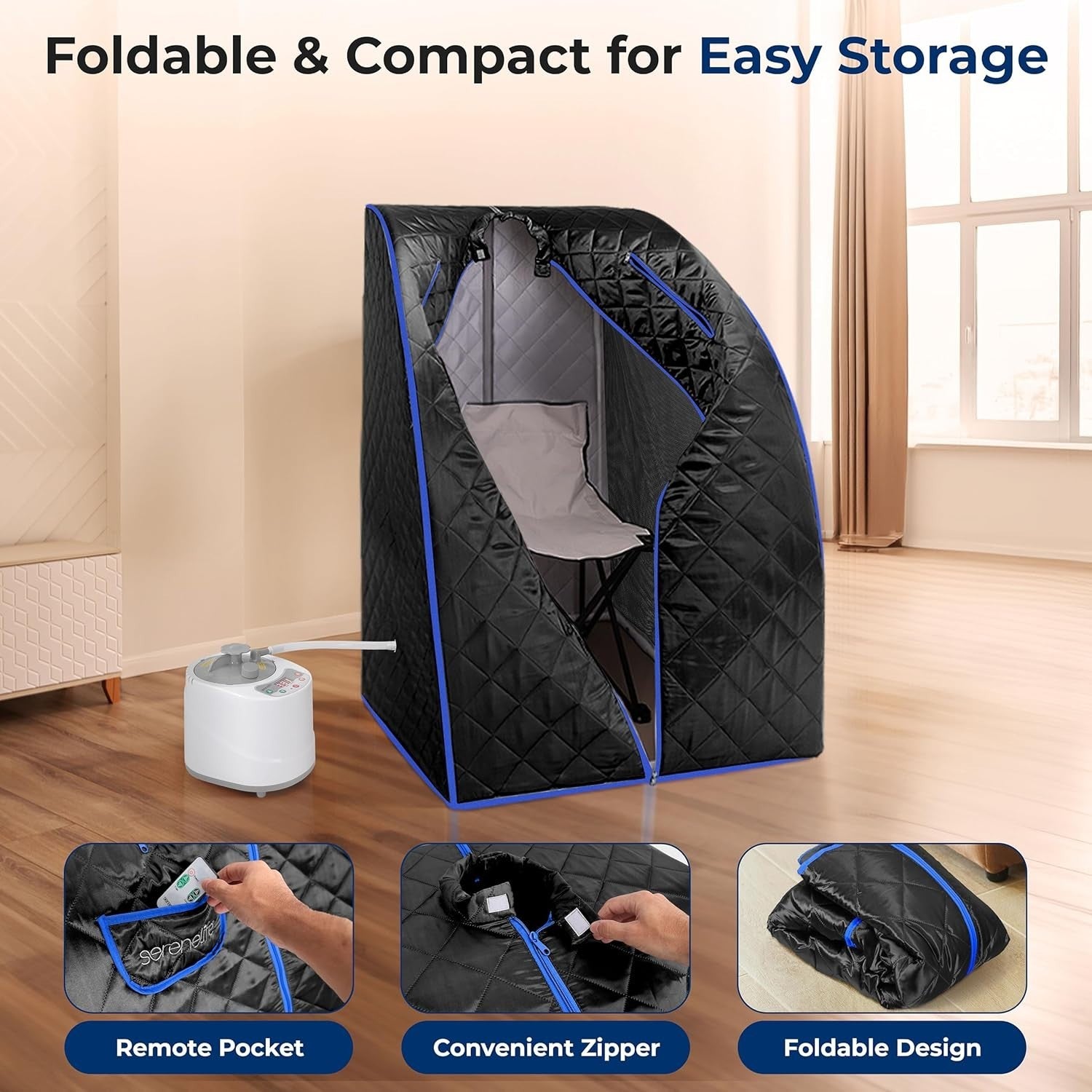 Portable One-Person Steam Sauna Tent – Home Steam Sauna, Detox & Relax