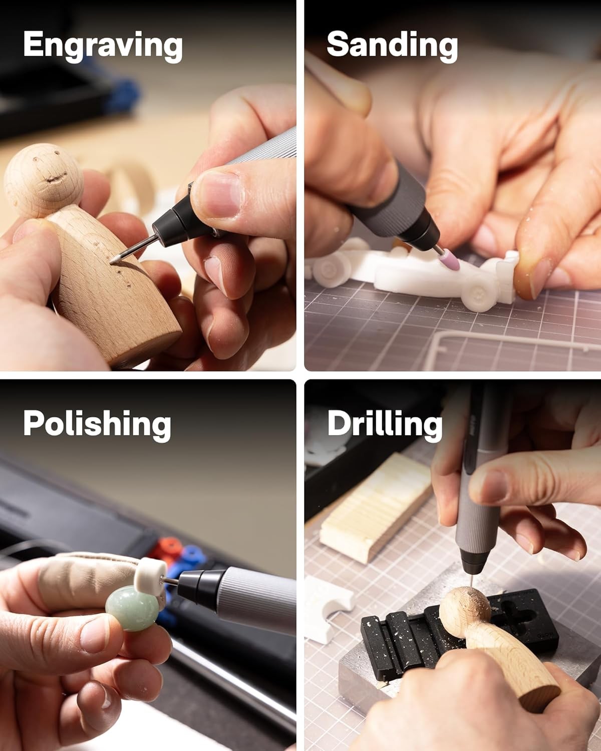 Cordless Rotary Tool Engraving Pen 22000RPM Mini Drill 38pc DIY Kit