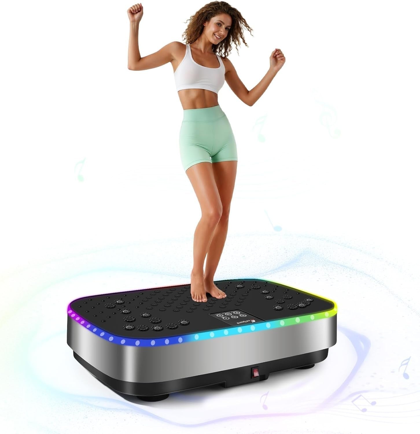 2D 3D Vibration Plate Exercise Machine 120 Speeds LED Touch Quiet