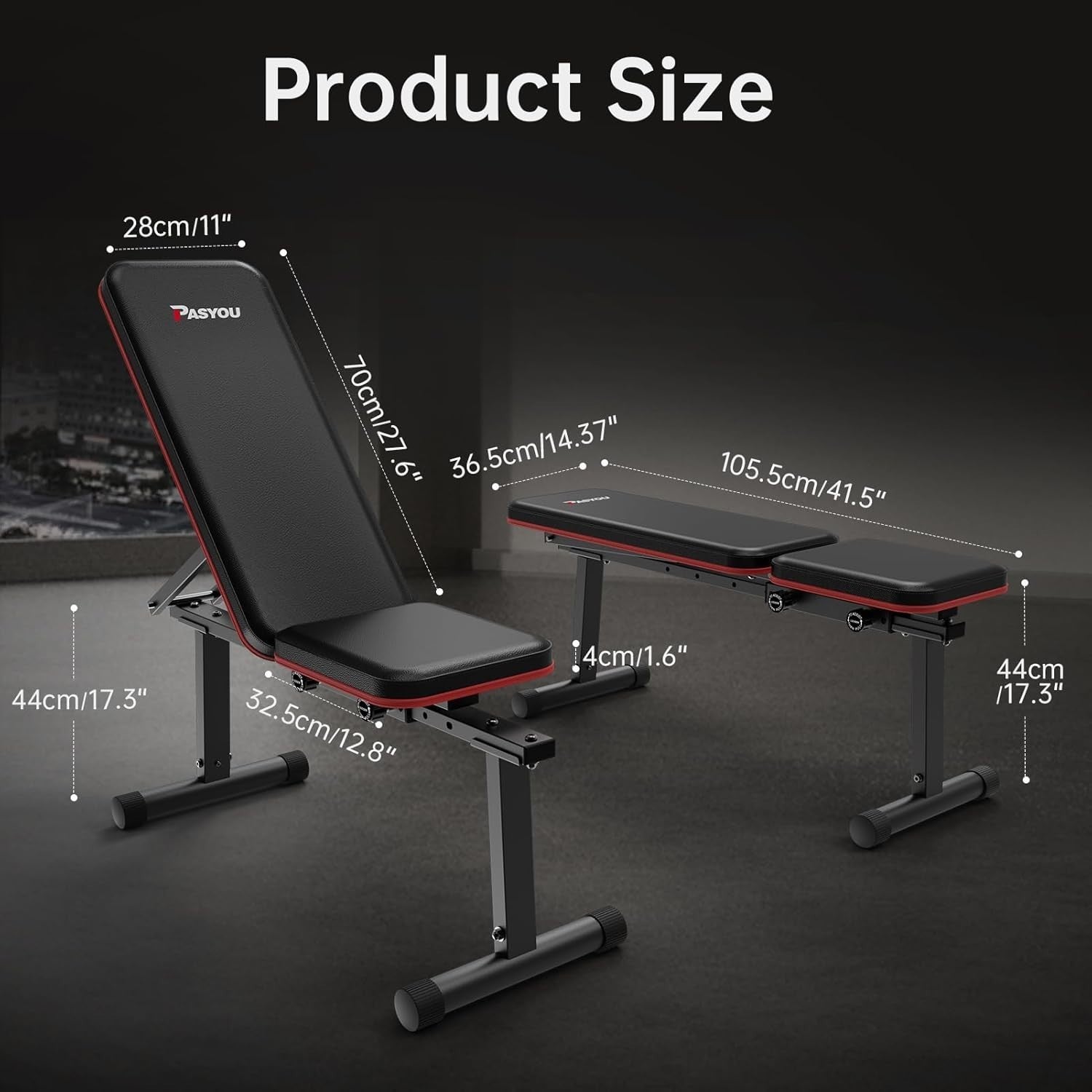 Adjustable Weight Bench Flat Incline 300kg Home Gym Workout