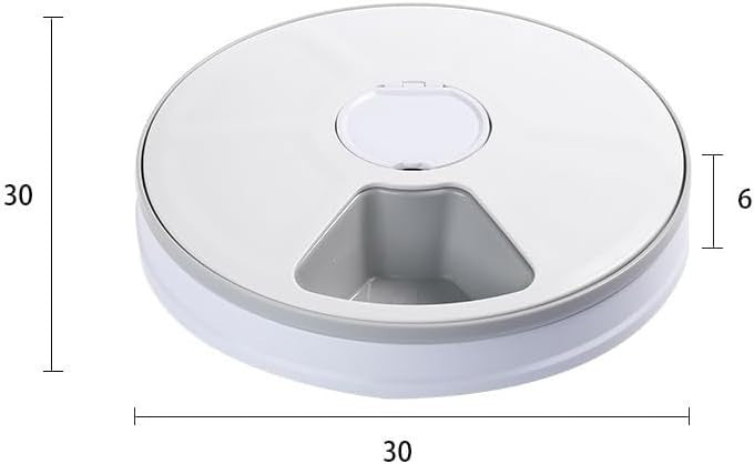 Automatic Pet Feeder 6 Meal Timer Food Dispenser Wet Dry Cat Dog Bowl