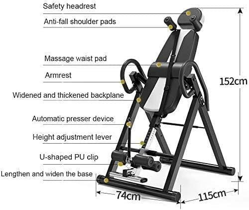 Foldable Inversion Table with Headrest & Adjustable Belt, 565lb Capacity