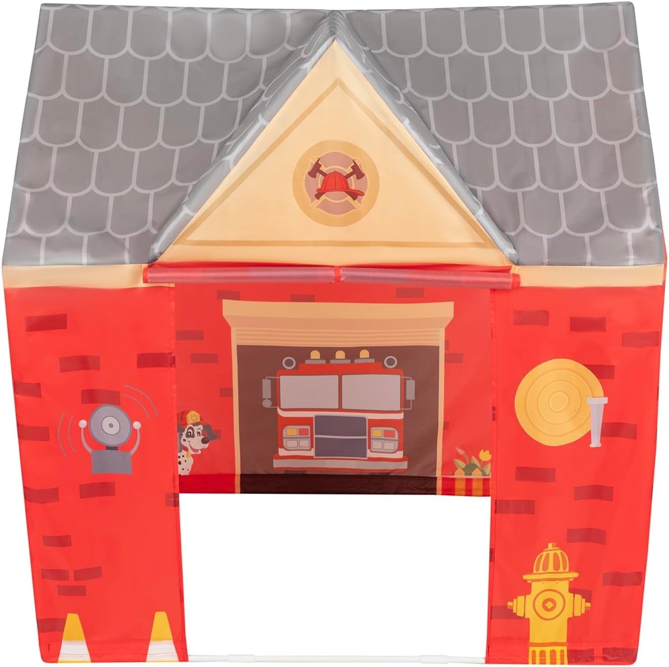 Kids Fire Station Play Tent Indoor Outdoor Fire Truck Playhouse