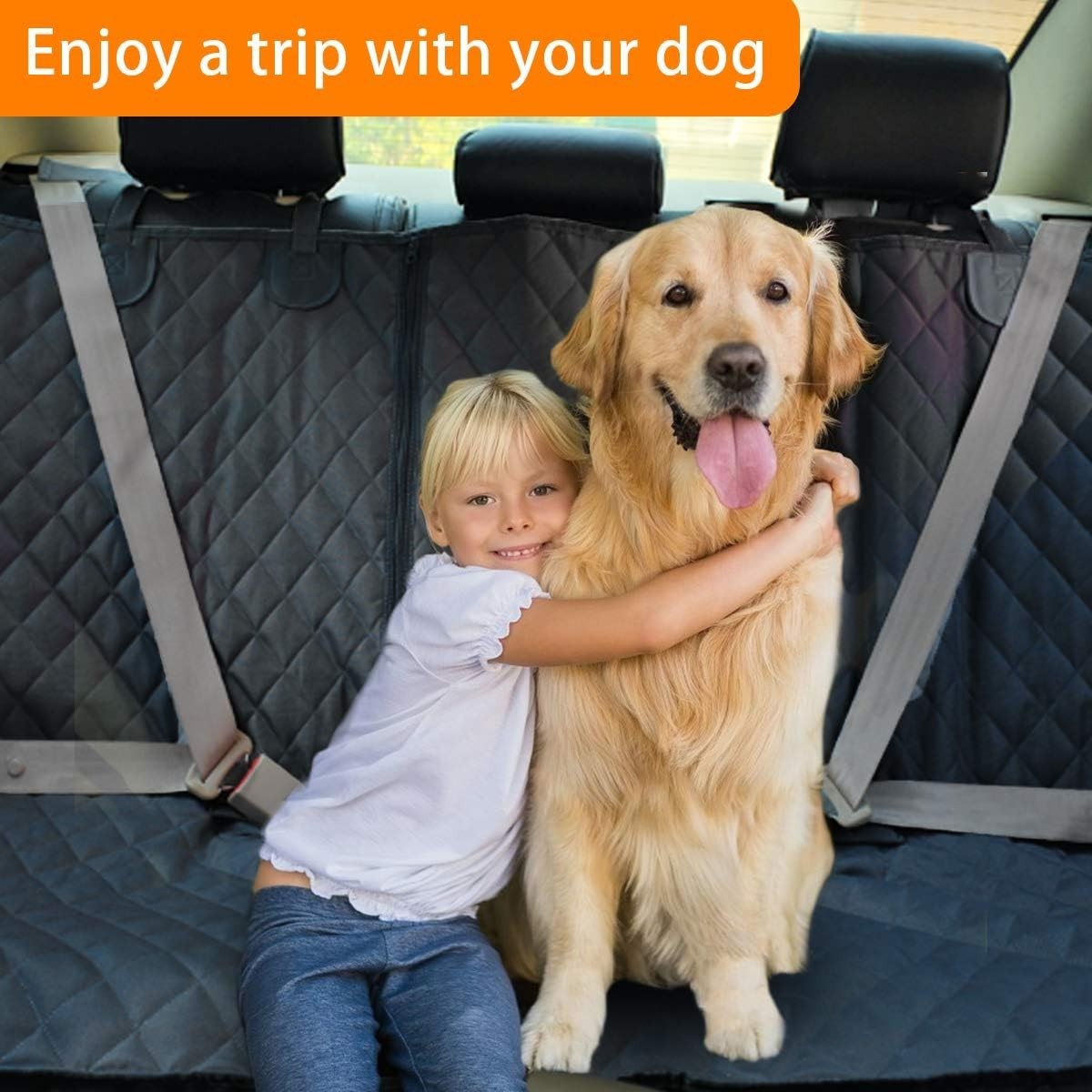 Waterproof Dog Car Seat Cover Mesh Window Non Slip Rear Protector