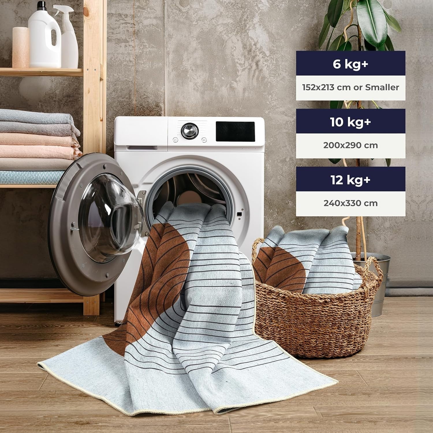 Washable Runner Rug 80x150cm Modern Non-Slip Soft Hallway Kitchen Bedroom Mat