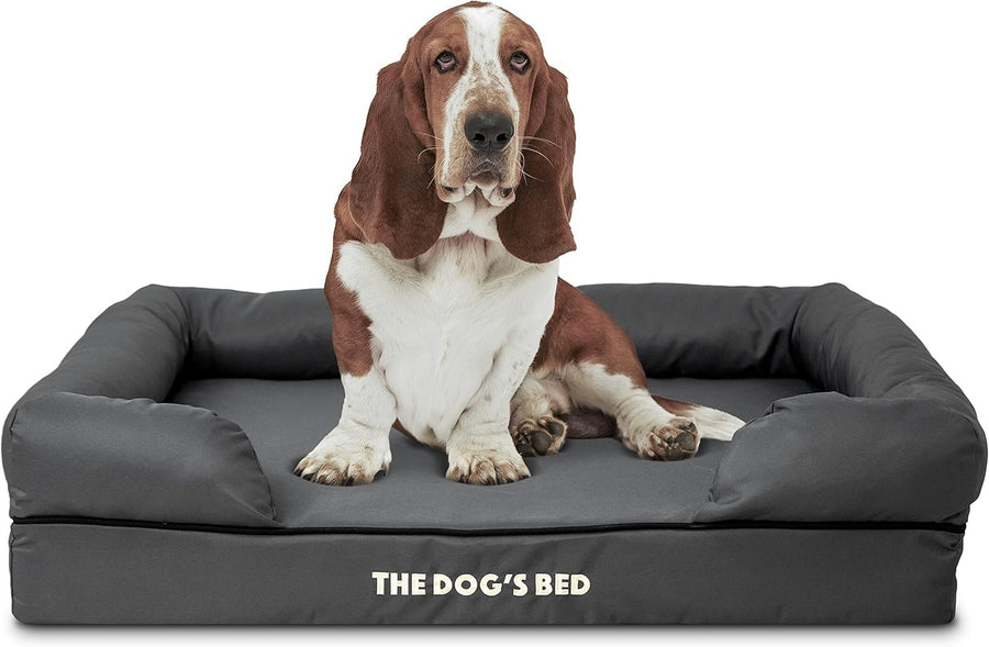 Large Orthopedic Memory Foam Dog Bed Washable Bolster