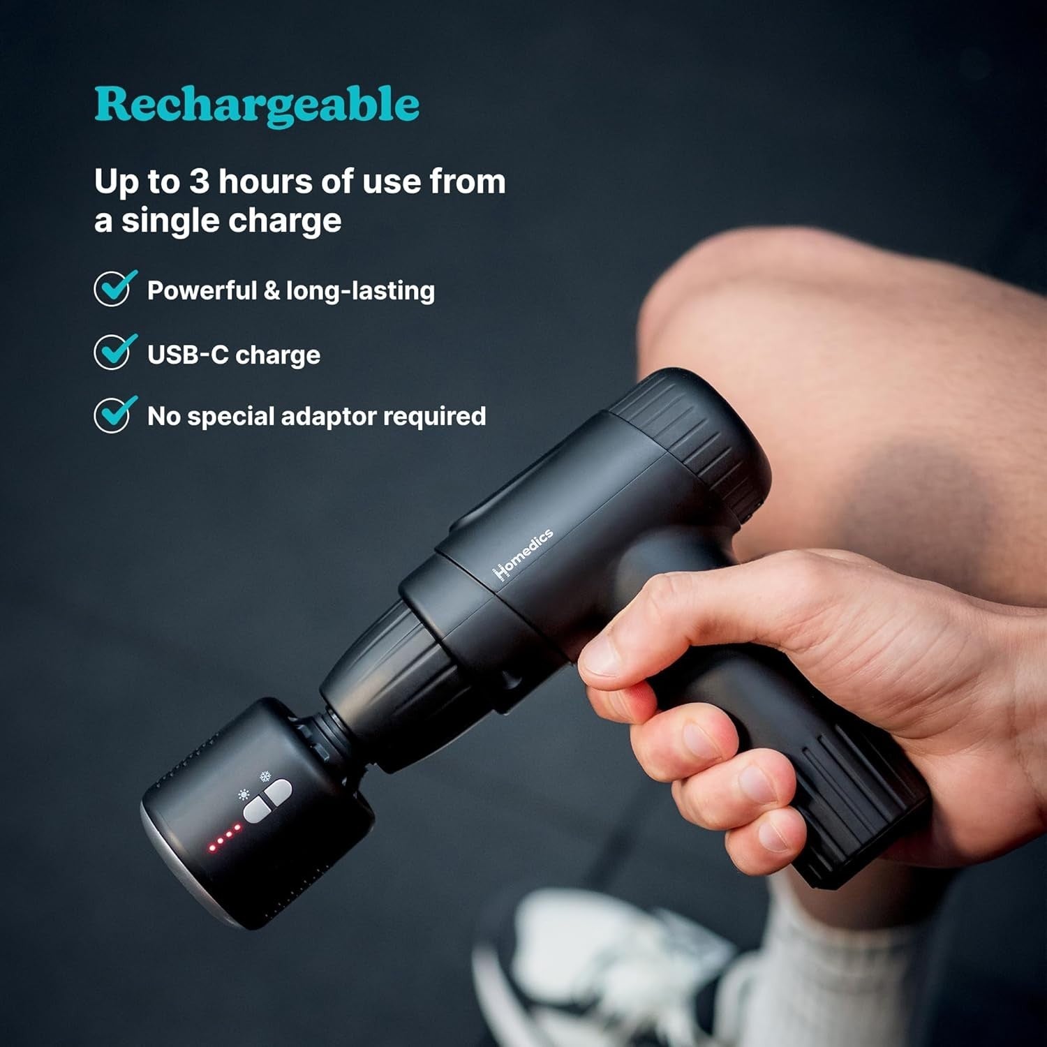 Hot & Cold Massage Gun Deep Tissue Percussion Rechargeable Muscle Recovery