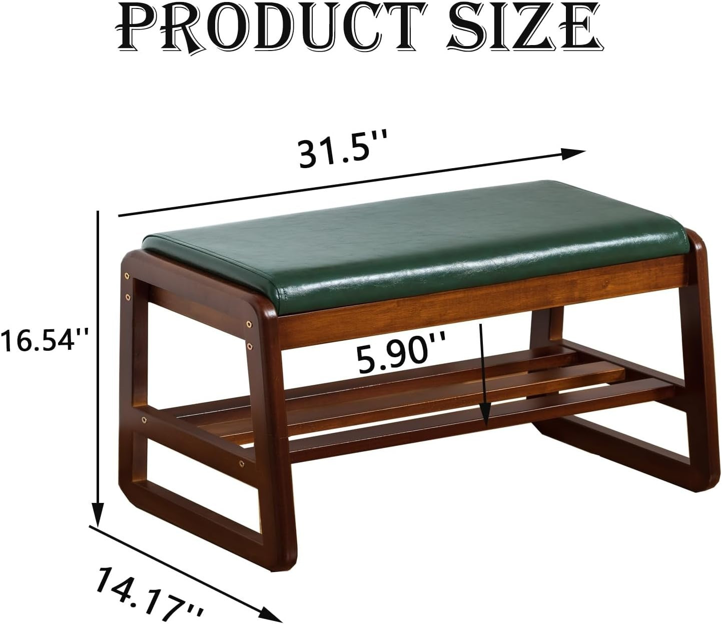 Modern Green Entryway Shoe Bench with Flip-Top Storage & Cushioned Seat