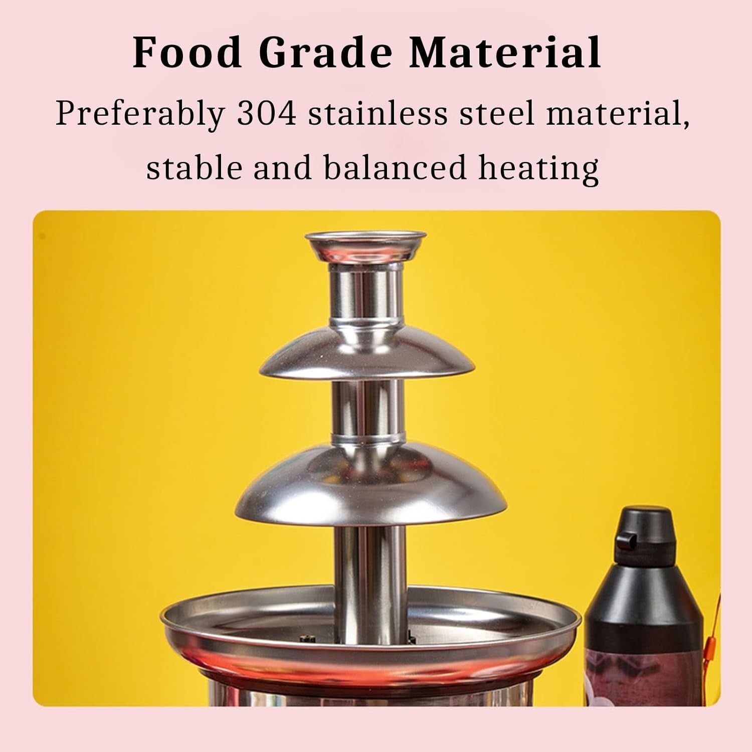 3 Tier Chocolate Fountain Fondue Machine Cheese Sauce Warmer