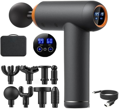 Muscle Massage Gun Deep Tissue Percussion Silent Portable 8 Heads Pain Relief