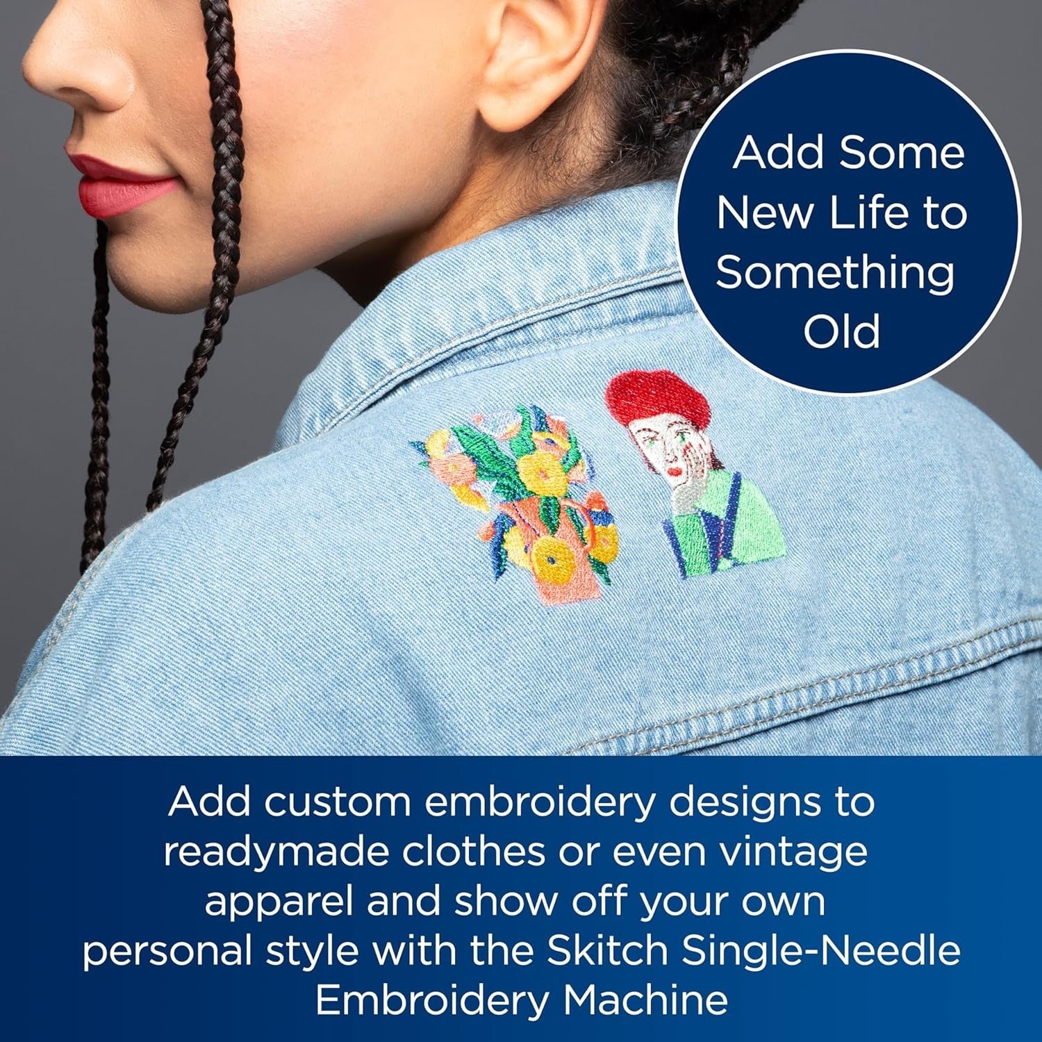 Embroidery Machine 4x4 Area Bluetooth App Connected Single Needle