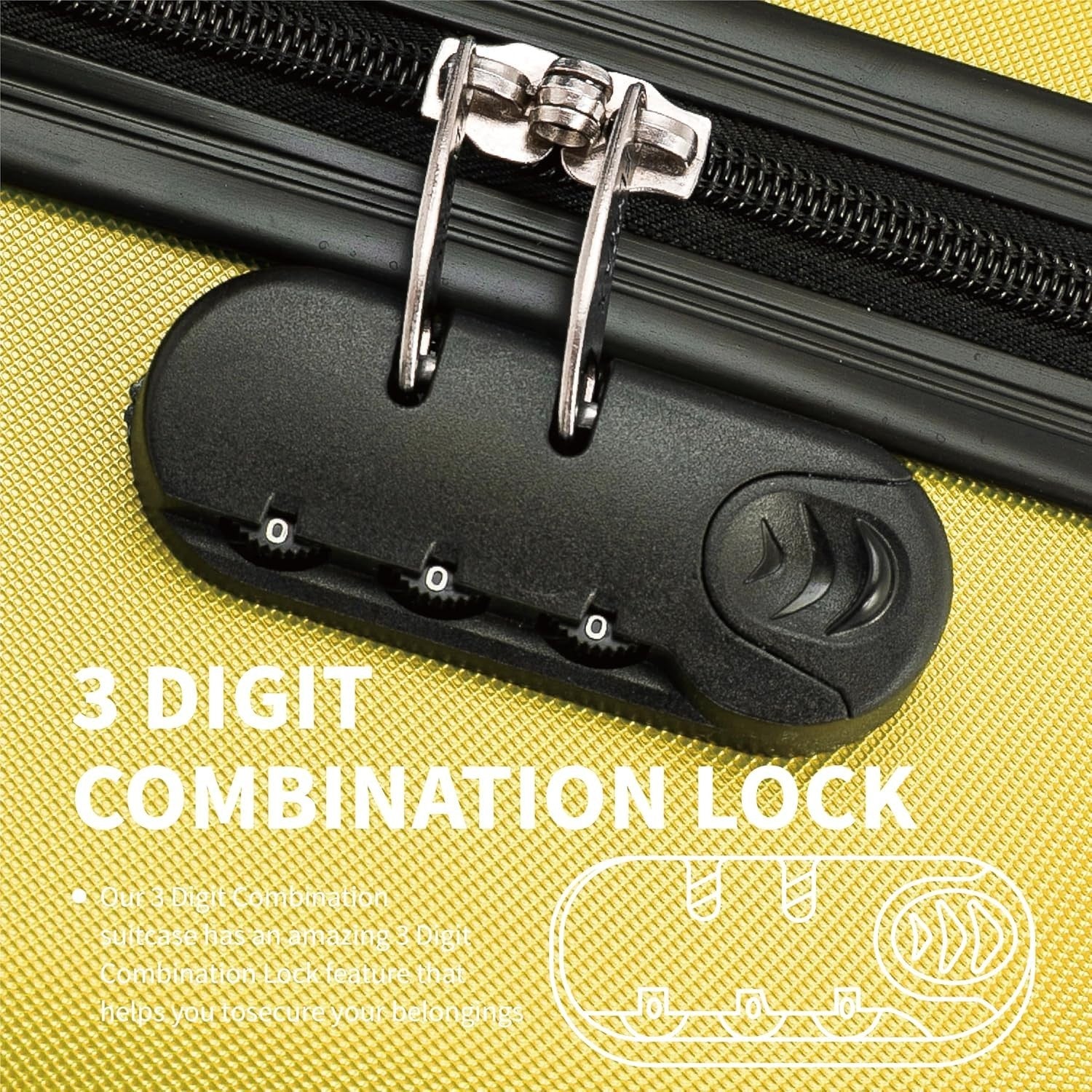 Medium Check-In Travel Case 24 Inch Ultra Light ABS Spinner Luggage 68L