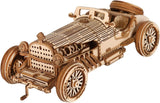 3D Wooden Car Puzzle Model Kit - DIY Build, Educational Craft, Home Decor