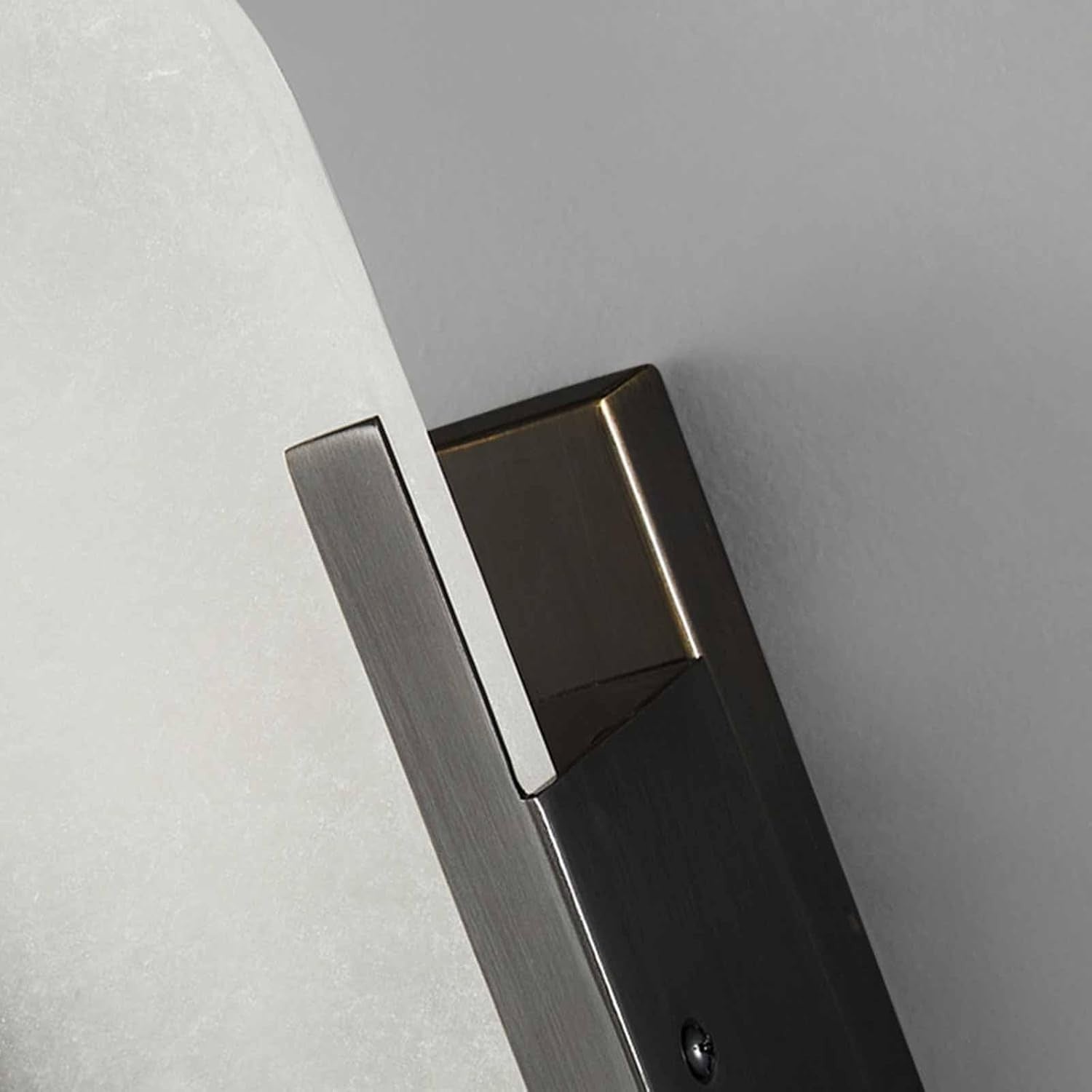 Modern Marble Wall Sconce Set of 2 Black LED Vanity Lights 50CM
