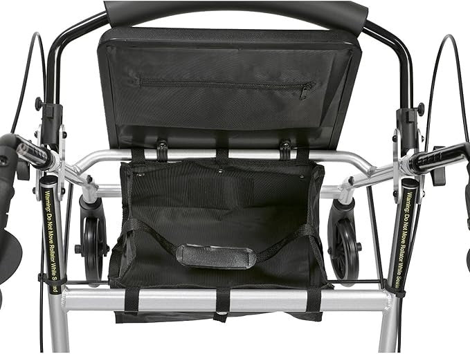 Ultra Lightweight Folding Rollator Walker with Seat Brakes Bag 4 Wheels