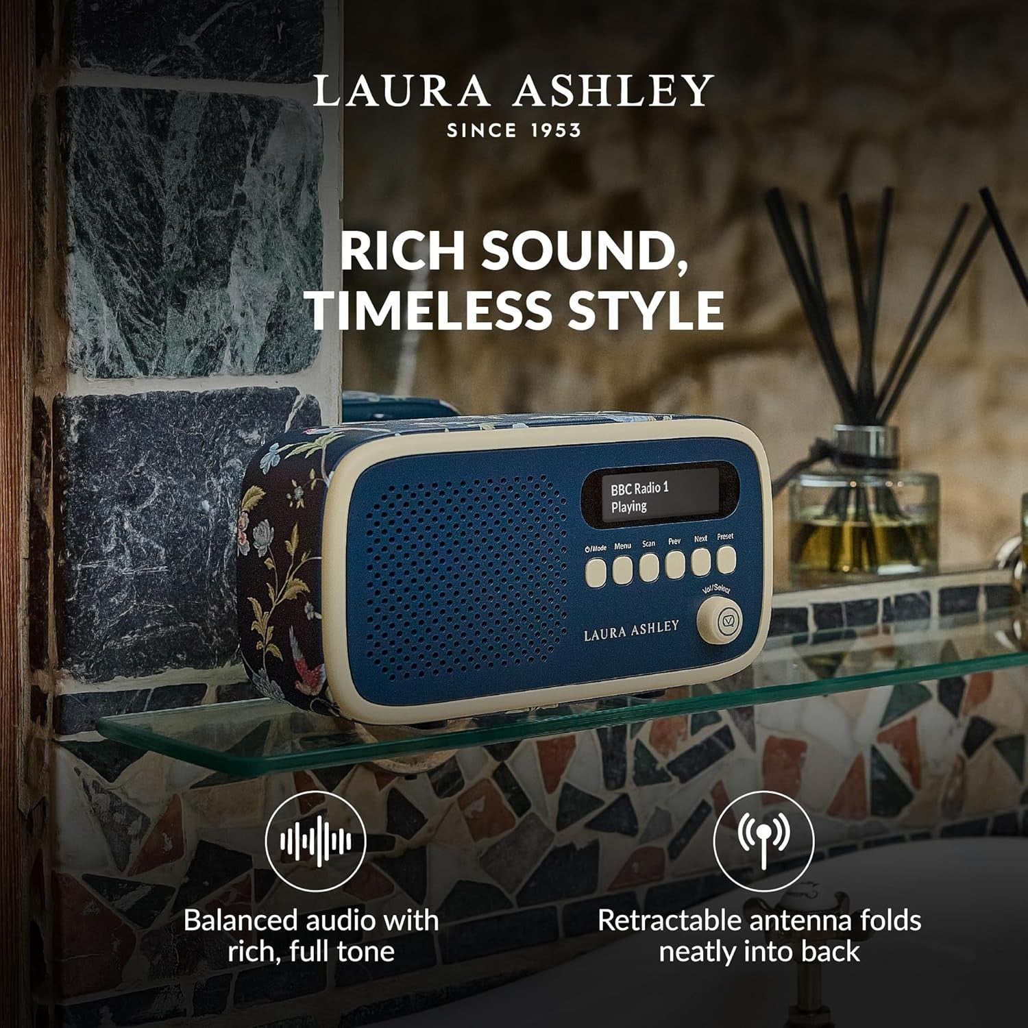 Portable DAB/DAB+ FM Radio Bluetooth Alarm Clock Rechargeable