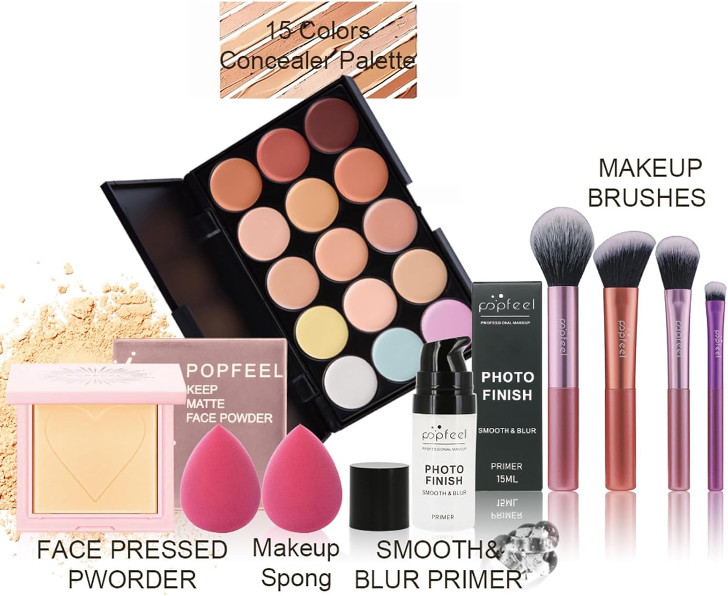 All In One Makeup Gift Set Full Kit Eyeshadow Lipstick Palette