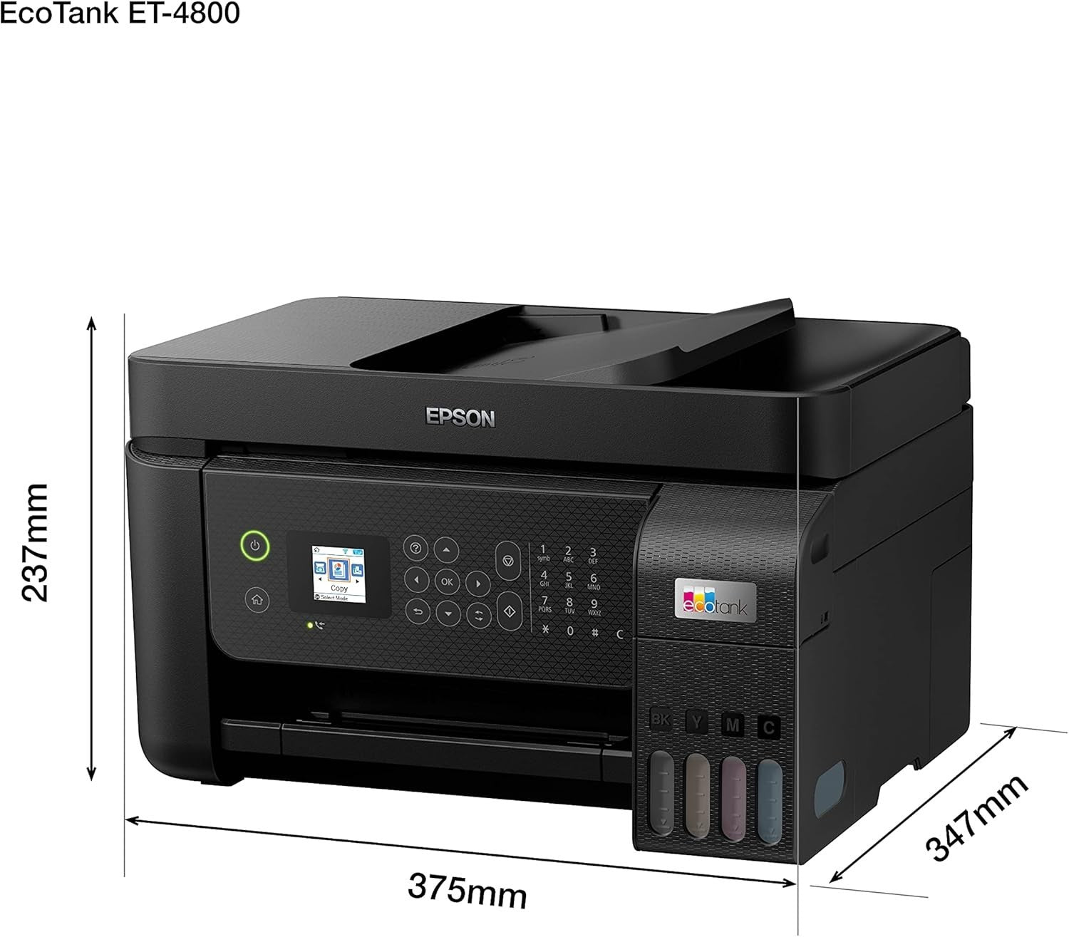 EcoTank ET-4800 A4 Ink Tank Printer Wi-Fi USB Black 3-Year Ink Supply