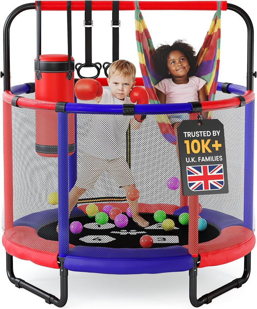5FT Toddler Rebounder Trampoline with Safety Net Indoor Outdoor