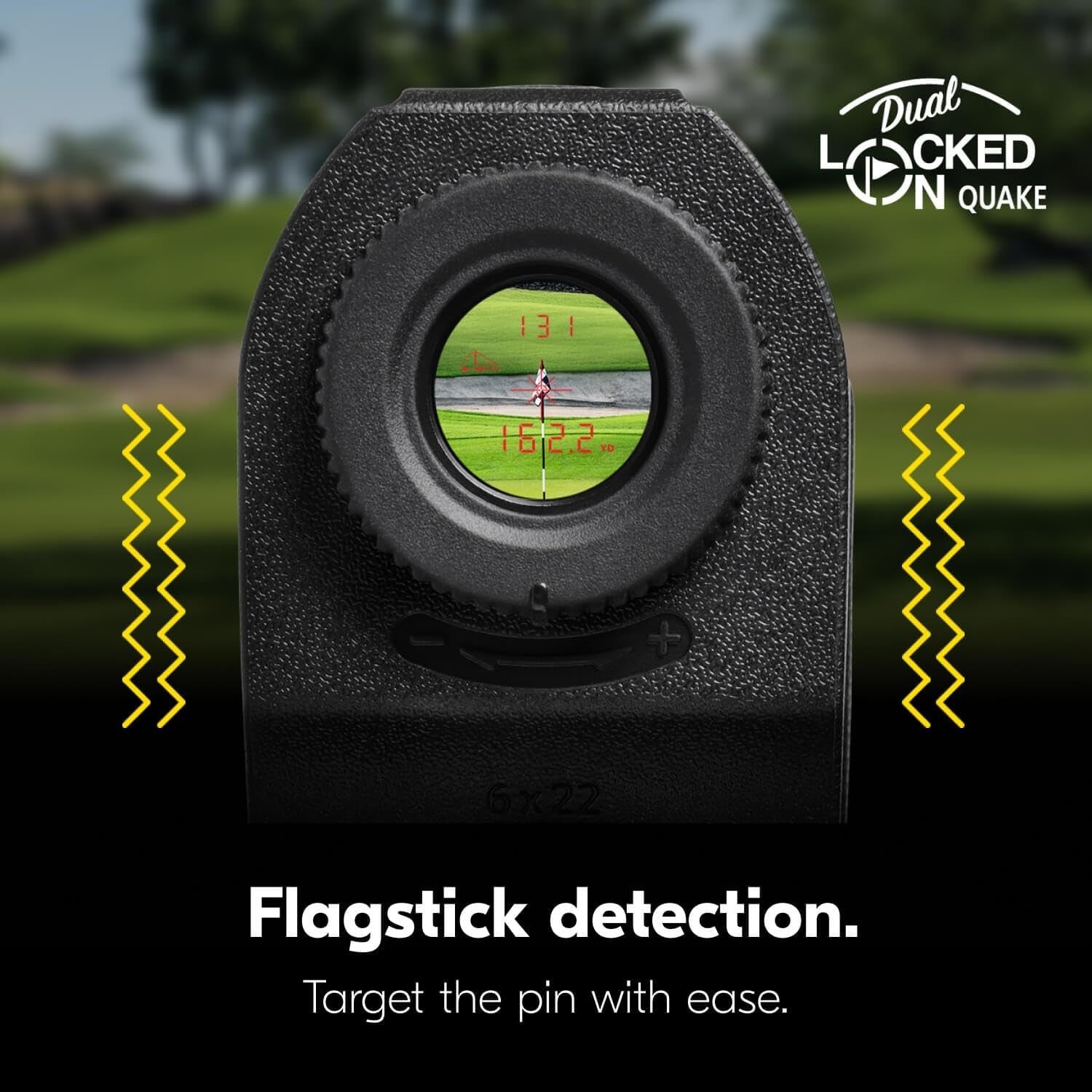 Golf Laser Rangefinder Slope Flag Lock 6X Optics Magnetic Mount Waterproof