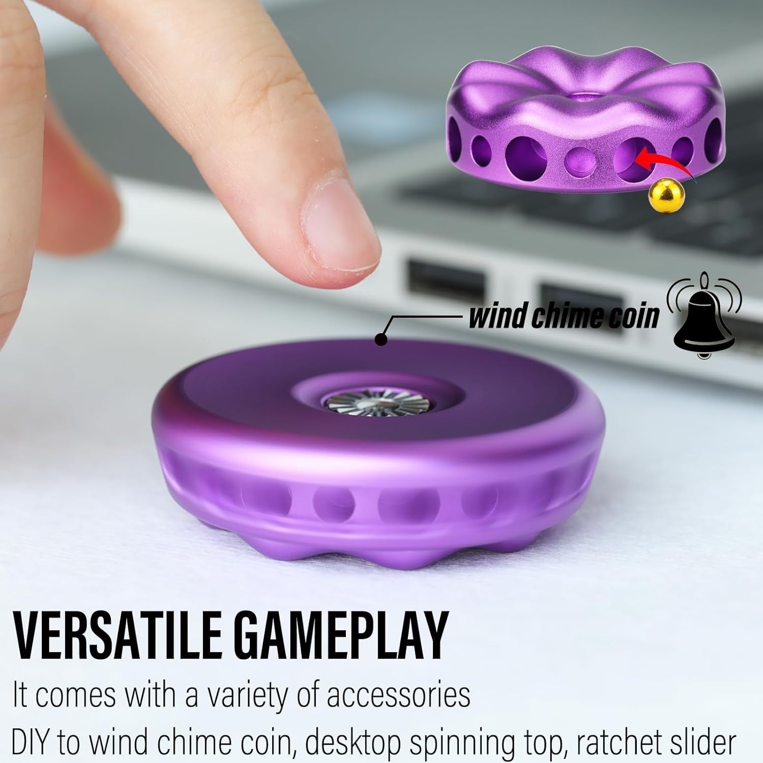 Flower Metal Fidget Spinner Silent Bearing DIY Desk Stress Relief Toy