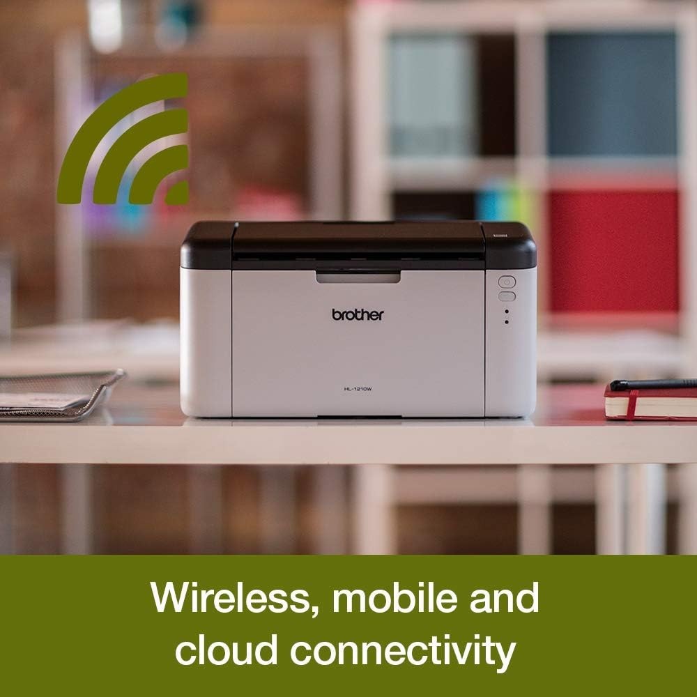 Wireless Mono Laser Printer Compact A4 Home & Office Printer White