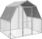 Walk In Chicken Run 2.5x2x2.25m Galvanised Steel Coop