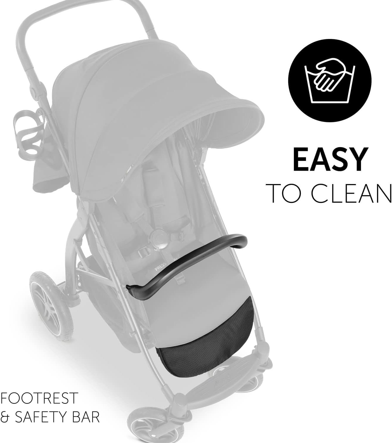 Lightweight Baby Buggy One-Hand Fold Recline UPF50+ Pushchair