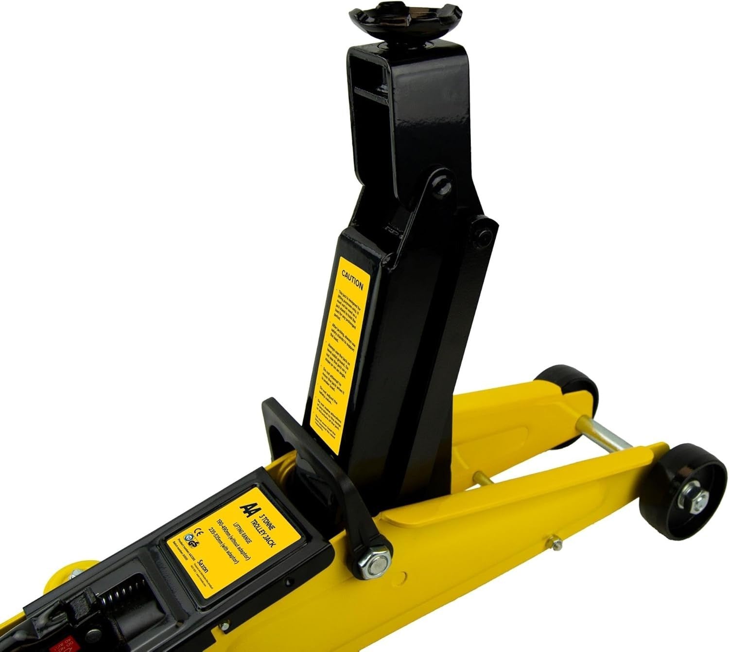 3 Ton Hydraulic Trolley Jack 190–535mm Heavy Duty Car SUV Lift with Adaptor