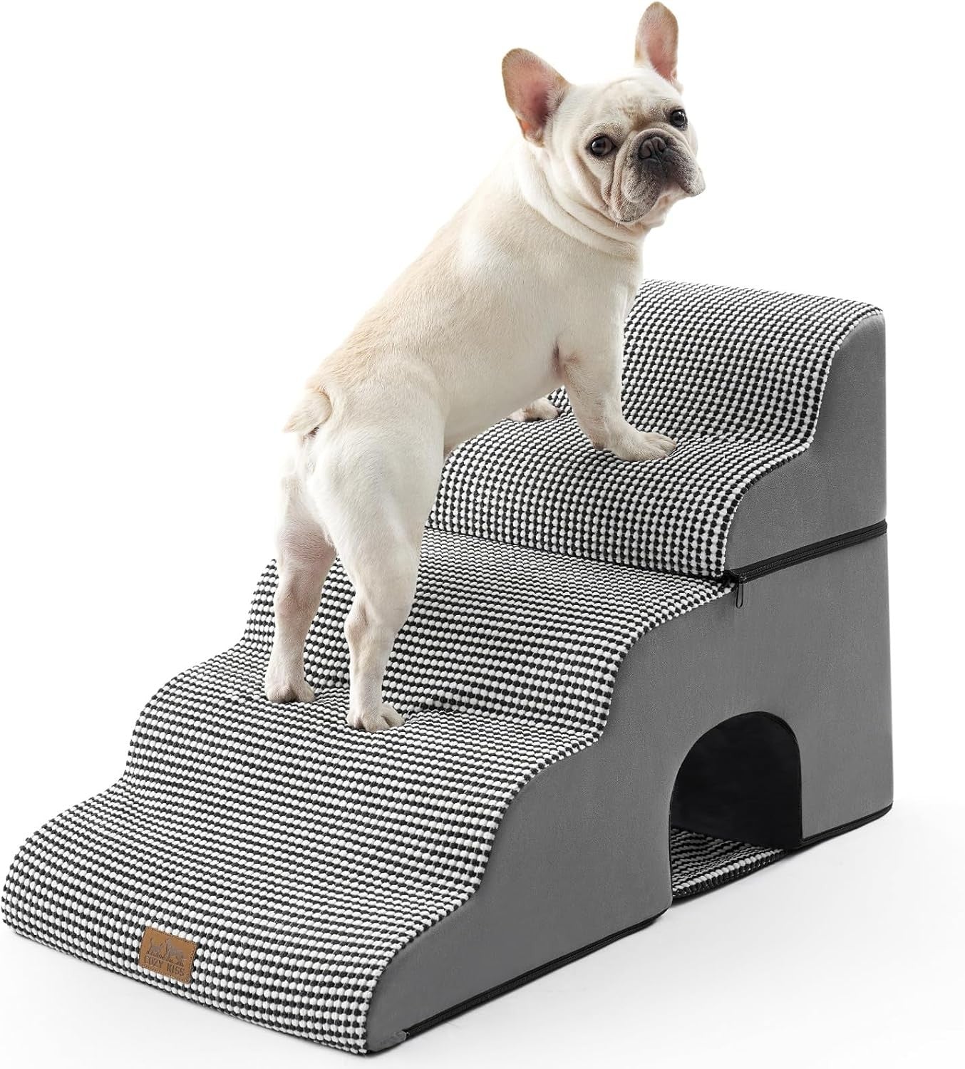 5‑Tier Wide Foam Dog & Cat Stairs 19.7×33×22.4 in – Leakproof Non‑Slip Pet Ramp