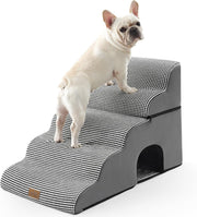 5‑Tier Wide Foam Dog & Cat Stairs 19.7×33×22.4 in – Leakproof Non‑Slip Pet Ramp