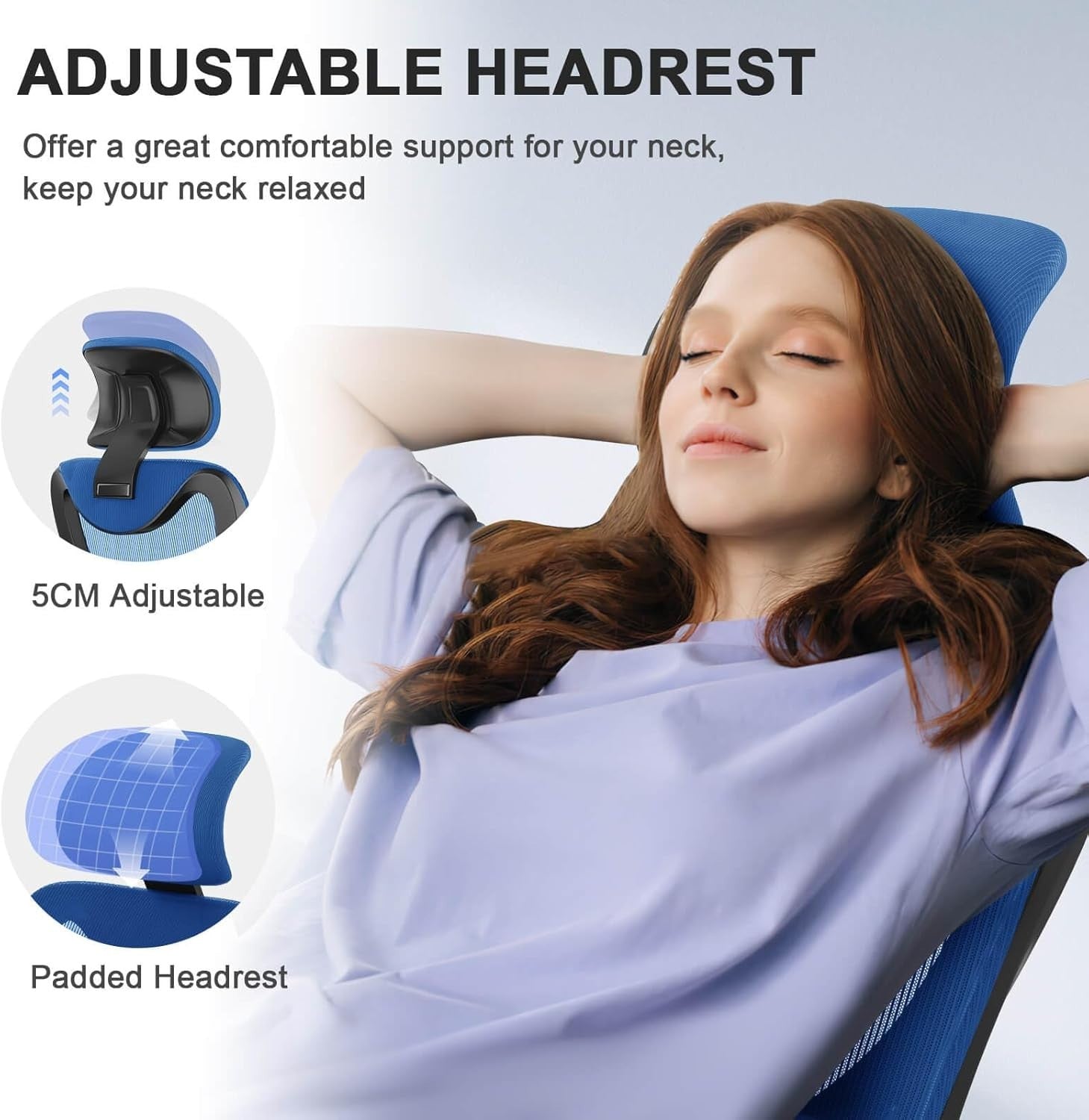 Ergonomic Mesh Office Chair High Back Swivel Desk Chair Flip-Up Arms Adjustable