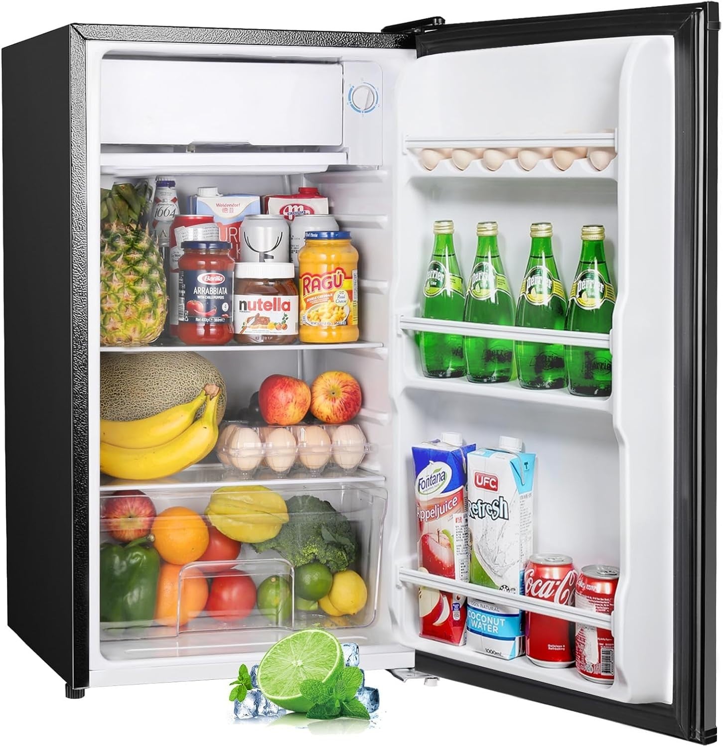 91L Under Counter Fridge Small Quiet Adjustable Energy-Efficient Black
