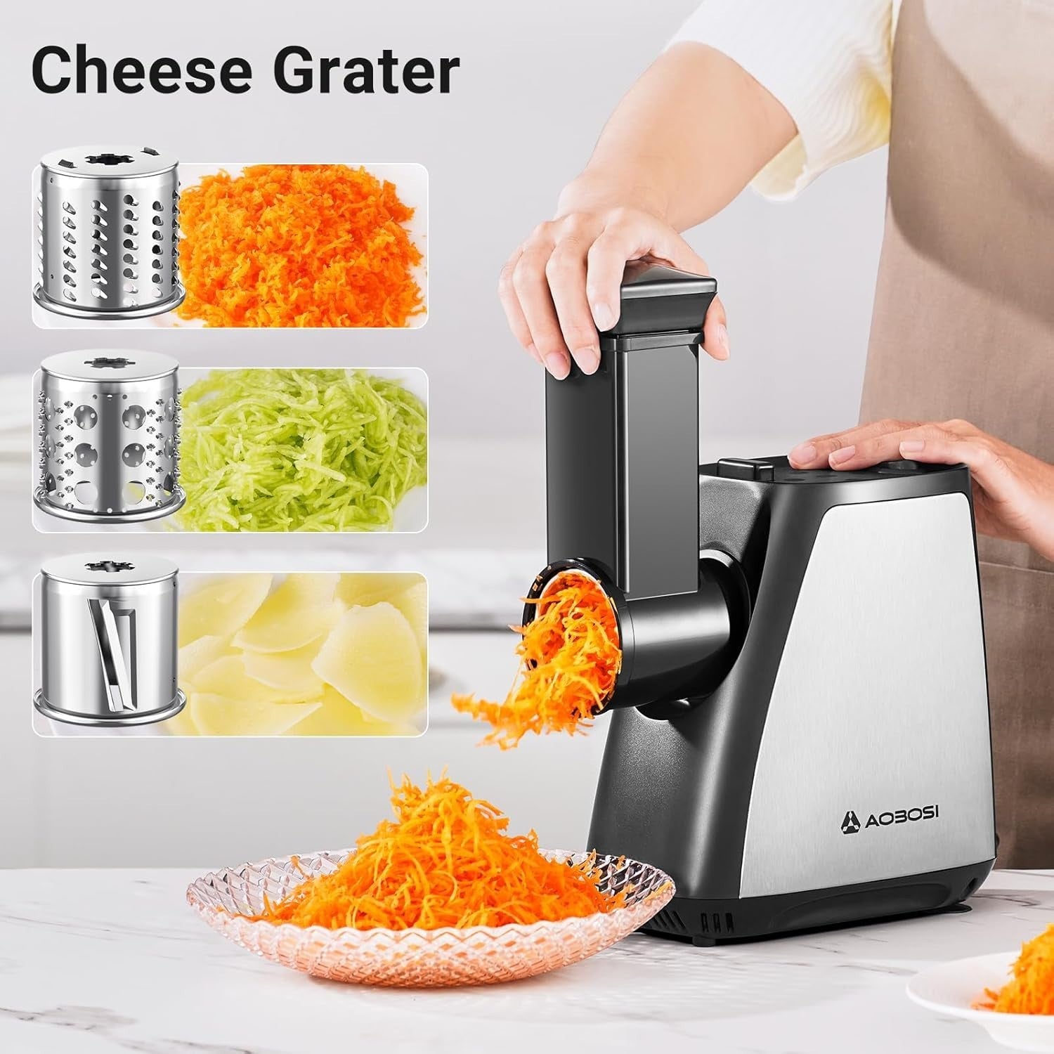 2800W Electric Meat Grinder Mincer Sausage Maker Cheese Grater 4in1