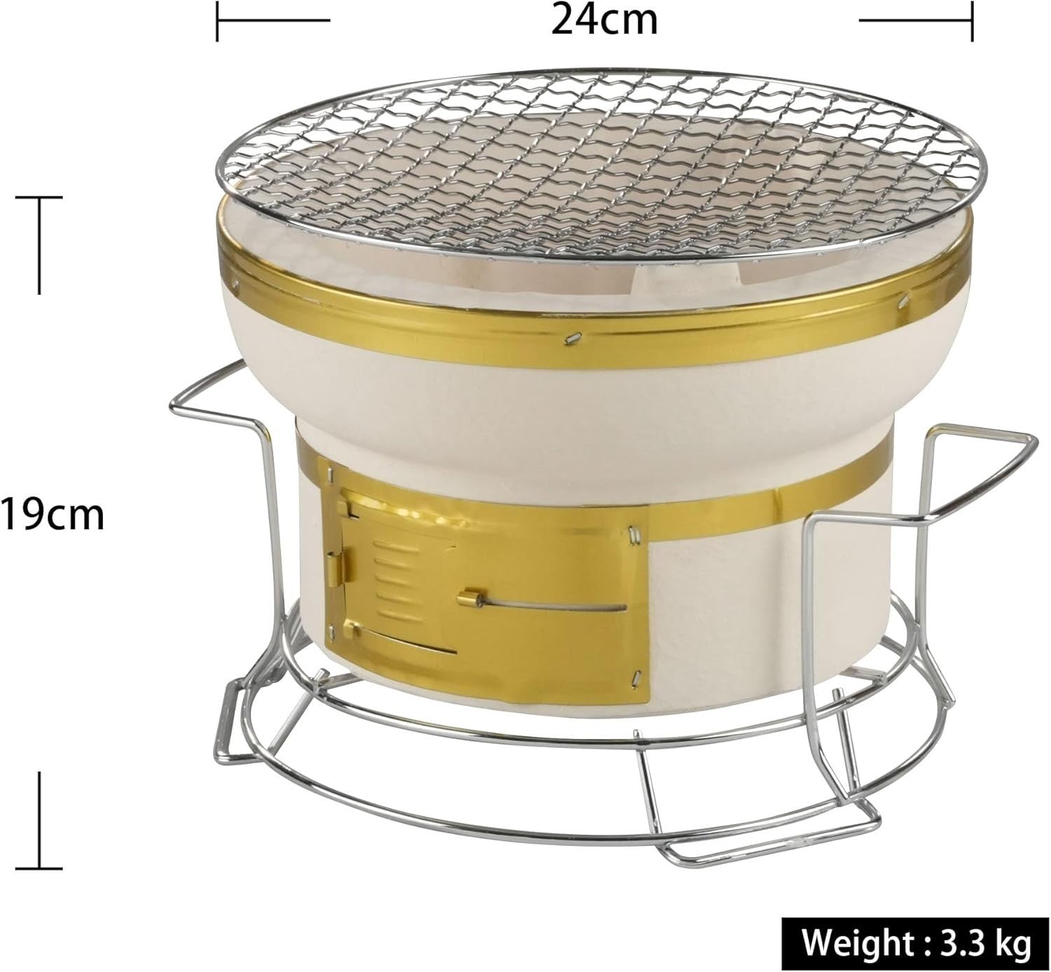 Japanese Style Charcoal BBQ Grill Portable Clay Yakitori Tabletop