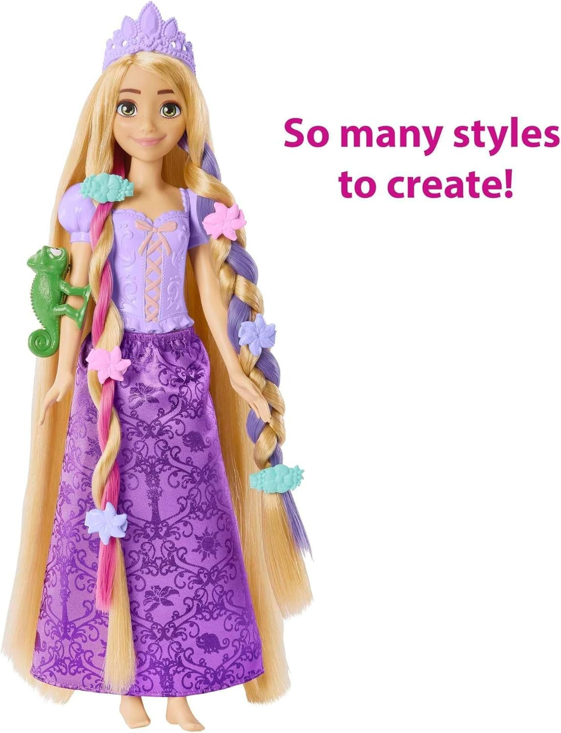 Color Change Hair Fashion Doll Long Hair Styling Set Chameleon