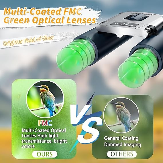 Compact 8x21 Kids Binoculars Waterproof Mini Folding Binocular for Travel & Bird