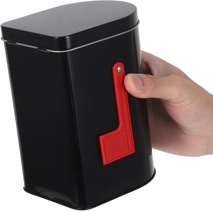 Mini Metal Mailbox Ornament Waterproof Tin Box Durable Toy Decor 16x22x9cm