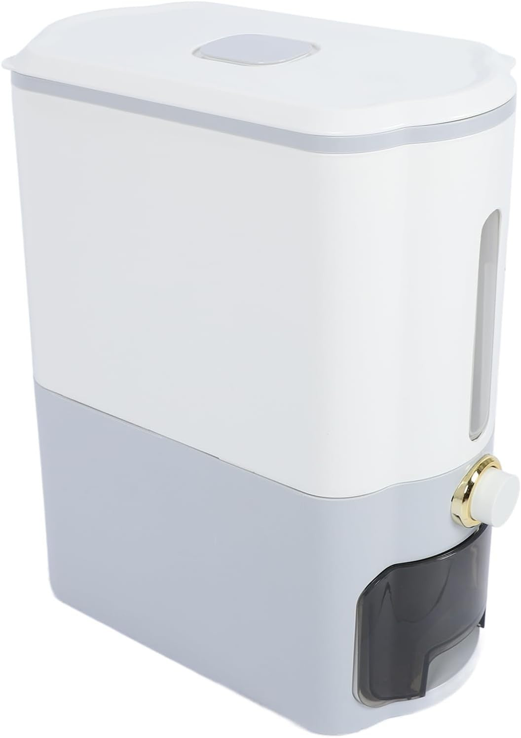 Airtight Rice Dispenser Press Storage Container Grain Bin with Cups