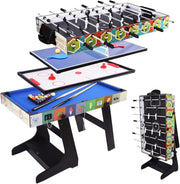 4ft Folding Multi Game Table Pool Foosball Hockey Tennis Set
