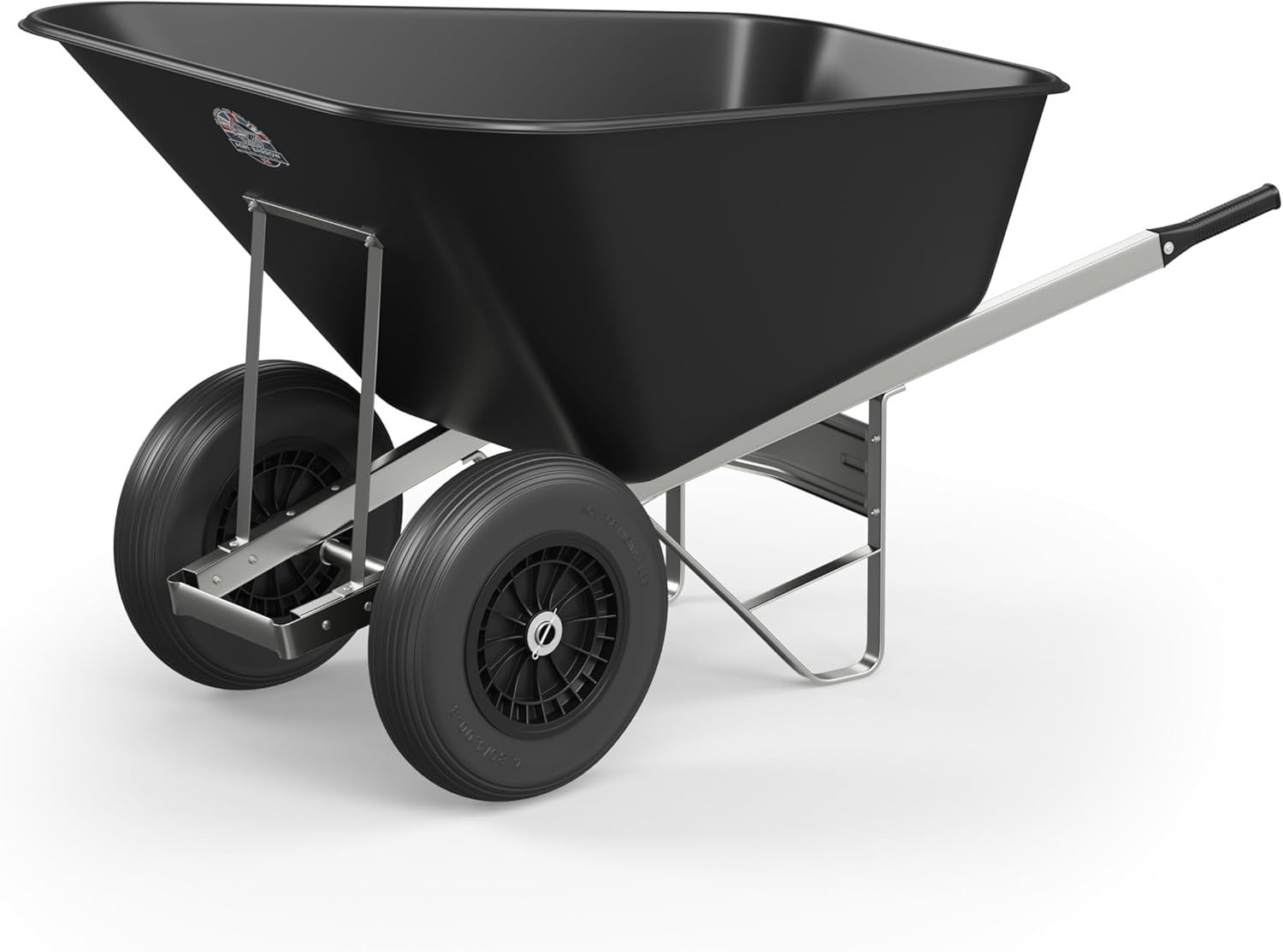 200L Twin Wheel Wheelbarrow – Heavy Duty Plastic Tub w/ Steel Frame 150kg Load