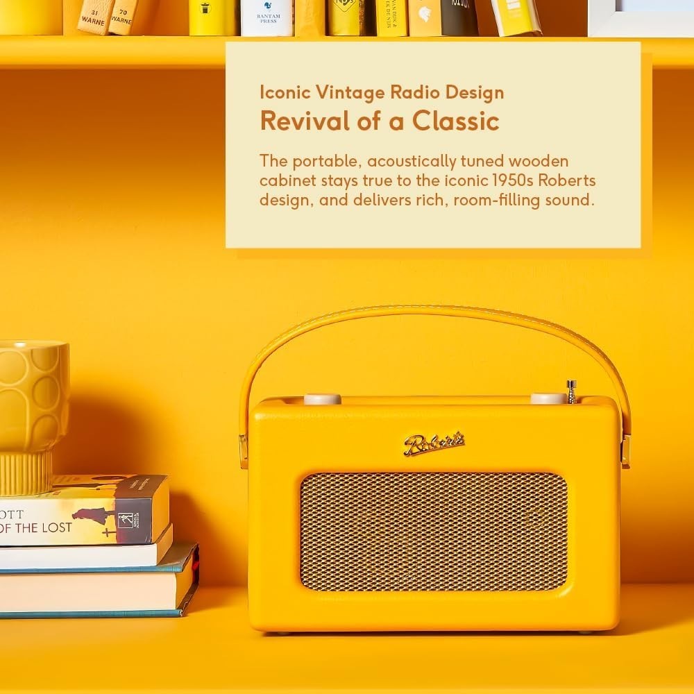 Portable FM/DAB/DAB+ Internet Radio with Bluetooth & Wi-Fi Sunburst yellow