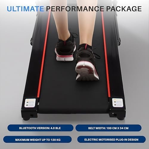 Foldable Electric Treadmill 6mph Home Walking Running Machine w/ LCD & App
