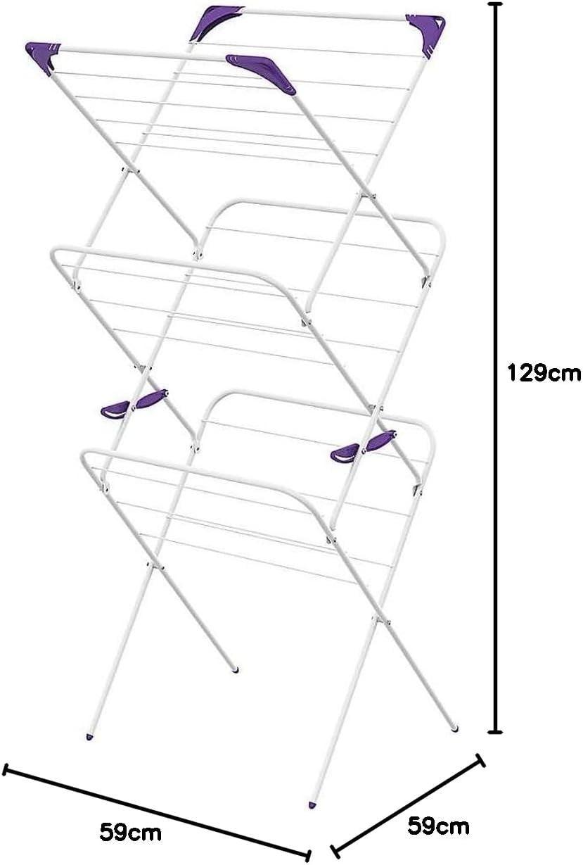 3 Tier Indoor Clothes Airing Rack Foldable Laundry Dryer Slim Space Saving